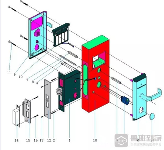 新太阳城智能锁安装视频智能门锁安装步骤(图1)